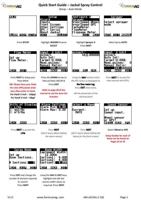 Spray Control Quick Guide